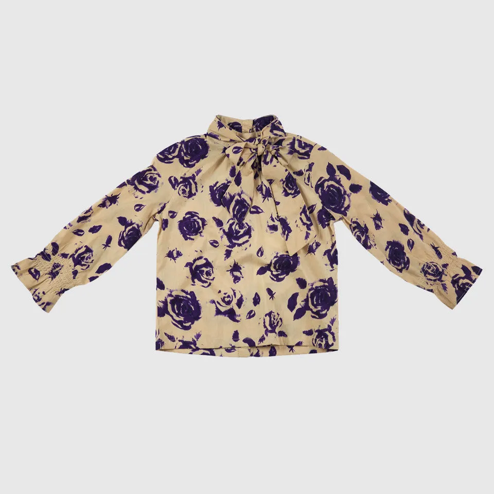 Amelie Pussy Bow Tie Blouse - rosebowl