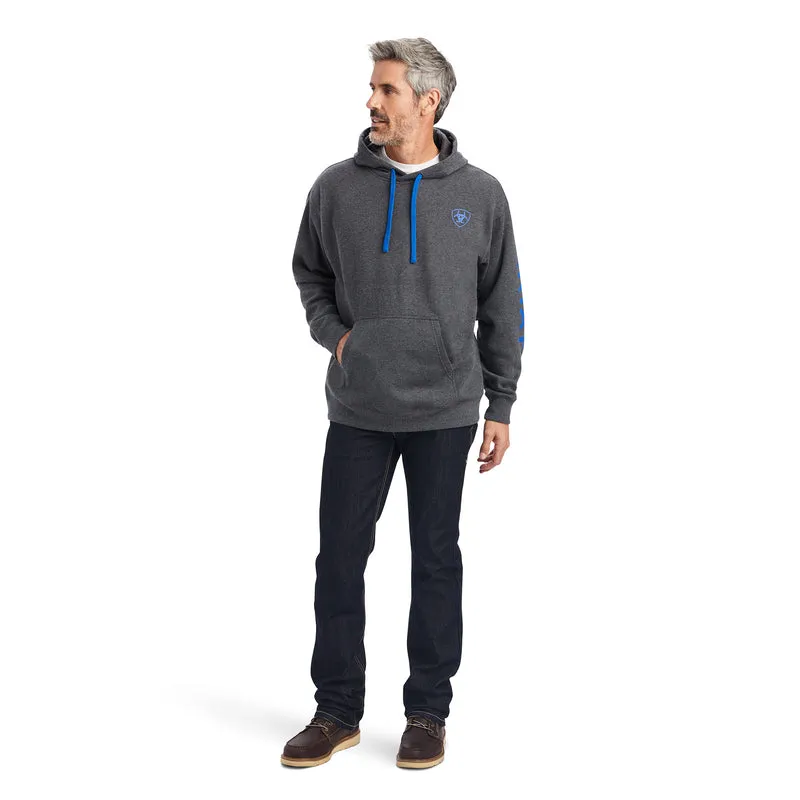 Ariat Men's Ariat Logo Hoodie, Charcoal Heather