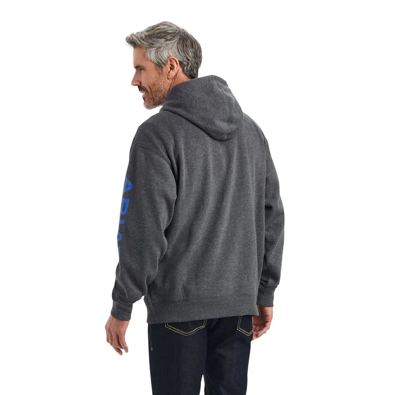 Ariat Men's Ariat Logo Hoodie, Charcoal Heather