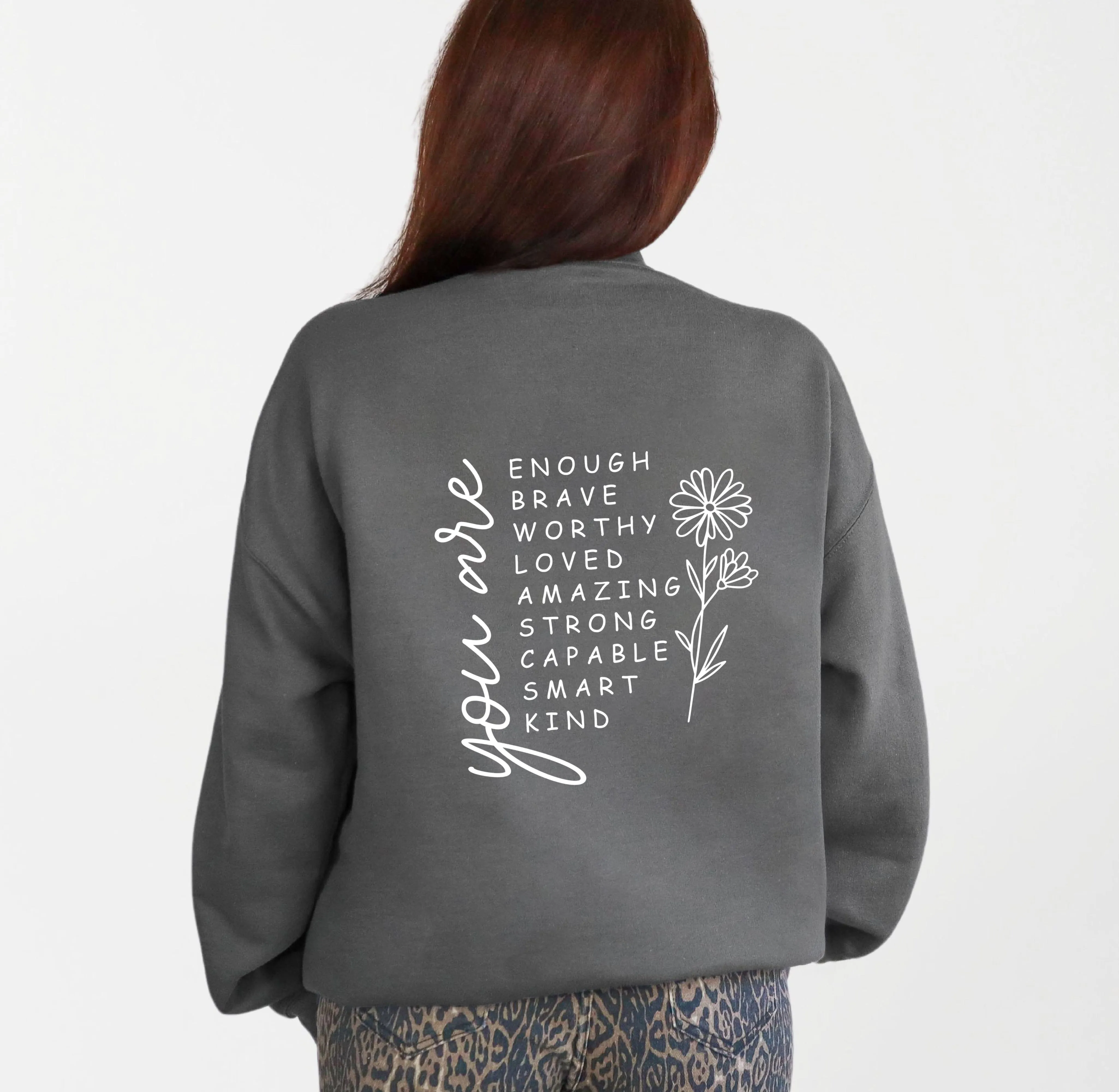 Be You Sweatshirt in Charcoal