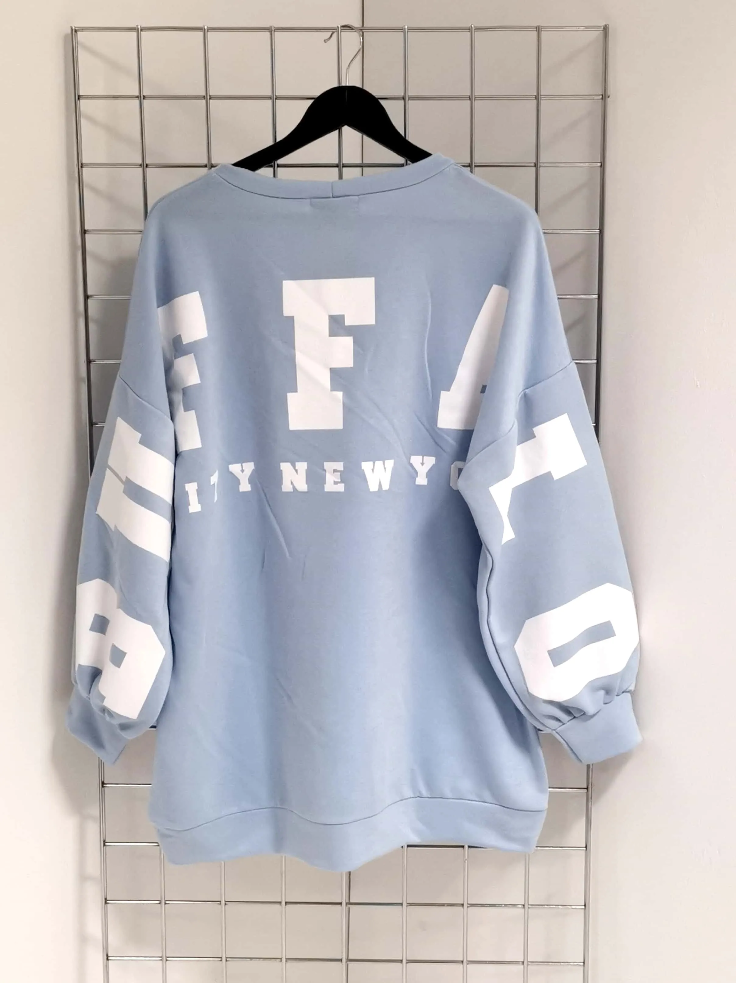 Blue Buffalo Slogan Oversized Sweatshirt Jumper Dress