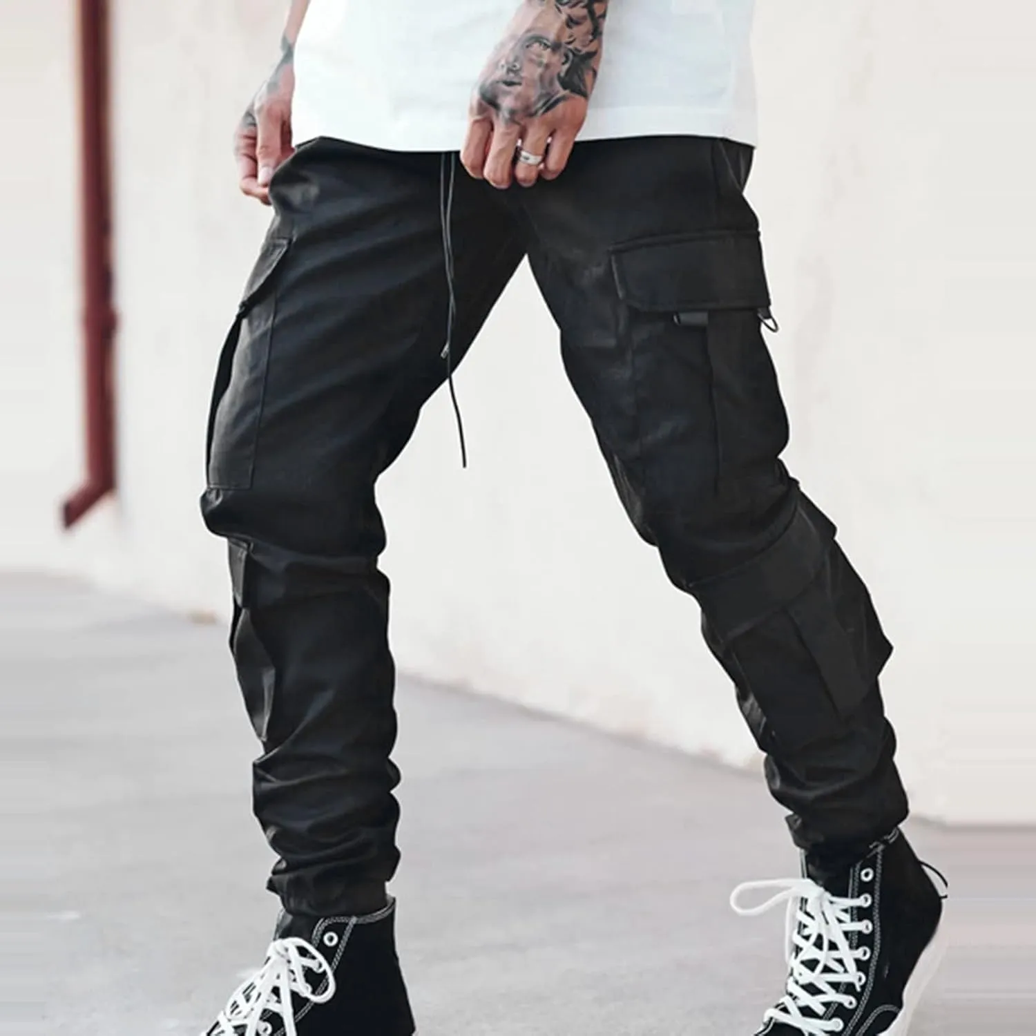 Cargo Pants for Men Slim Fit Gifts for Him Track Pants with Pockets Hiking Sweatpants for Men Jogger Casual Work Trousers