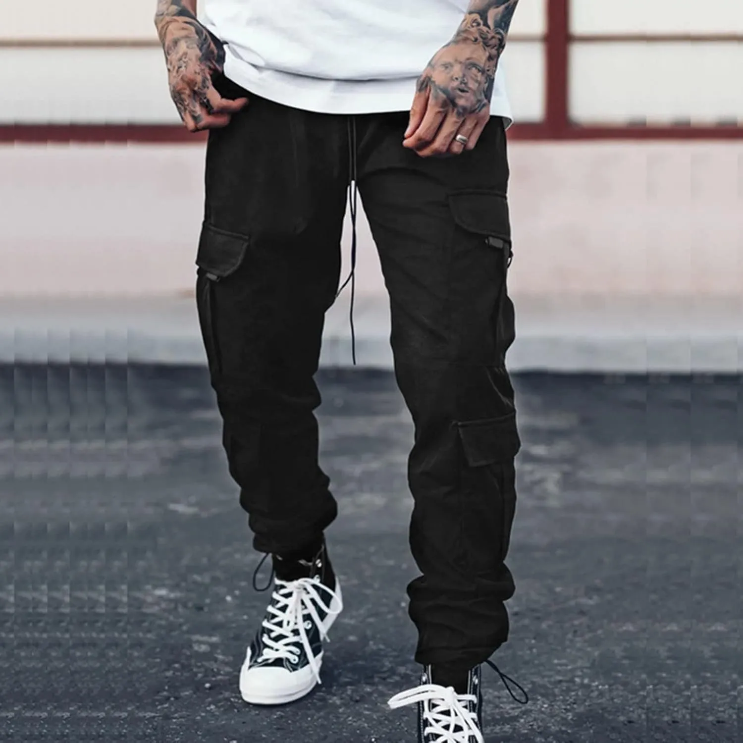 Cargo Pants for Men Slim Fit Gifts for Him Track Pants with Pockets Hiking Sweatpants for Men Jogger Casual Work Trousers