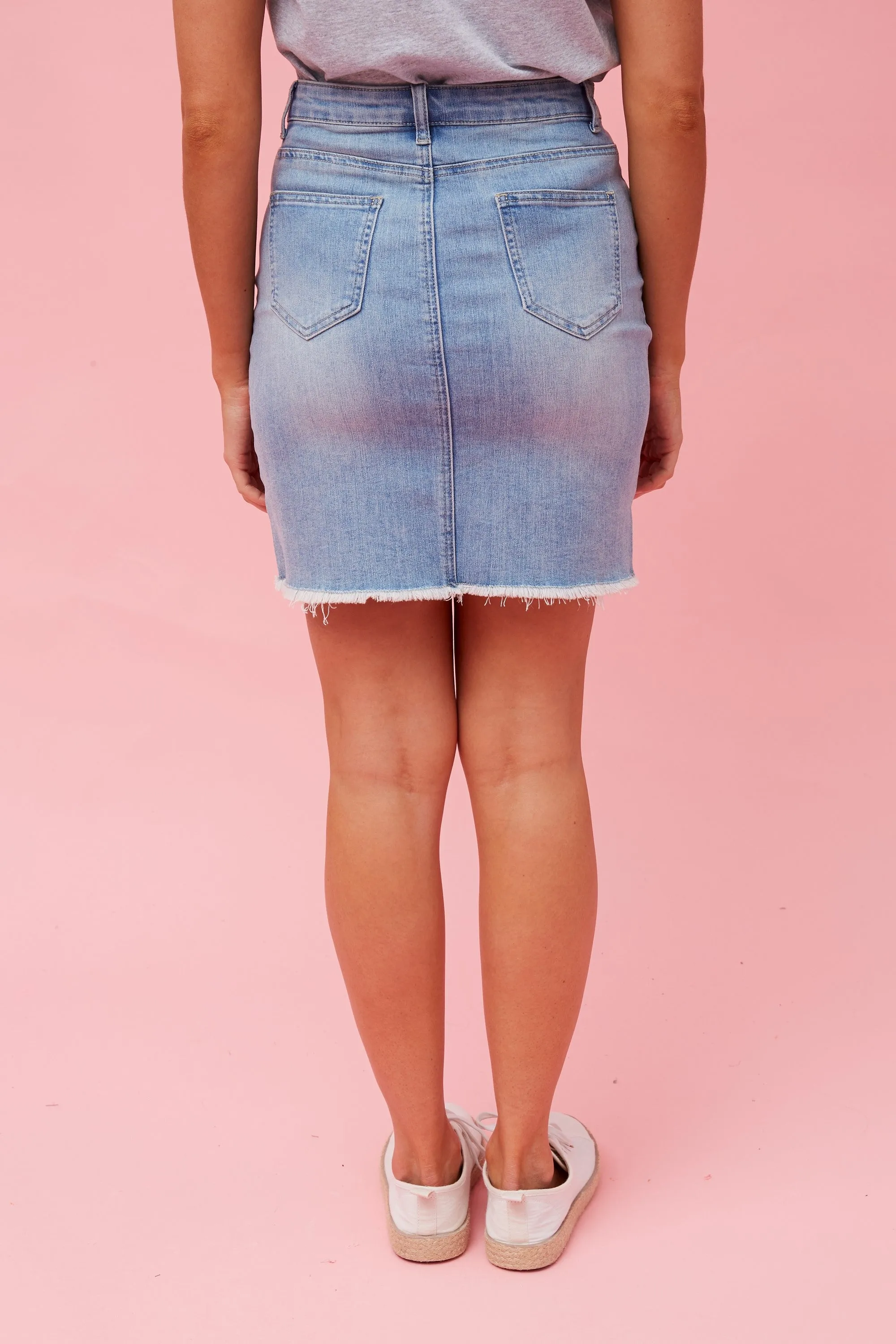 Caroline Morgan Denim Skirt