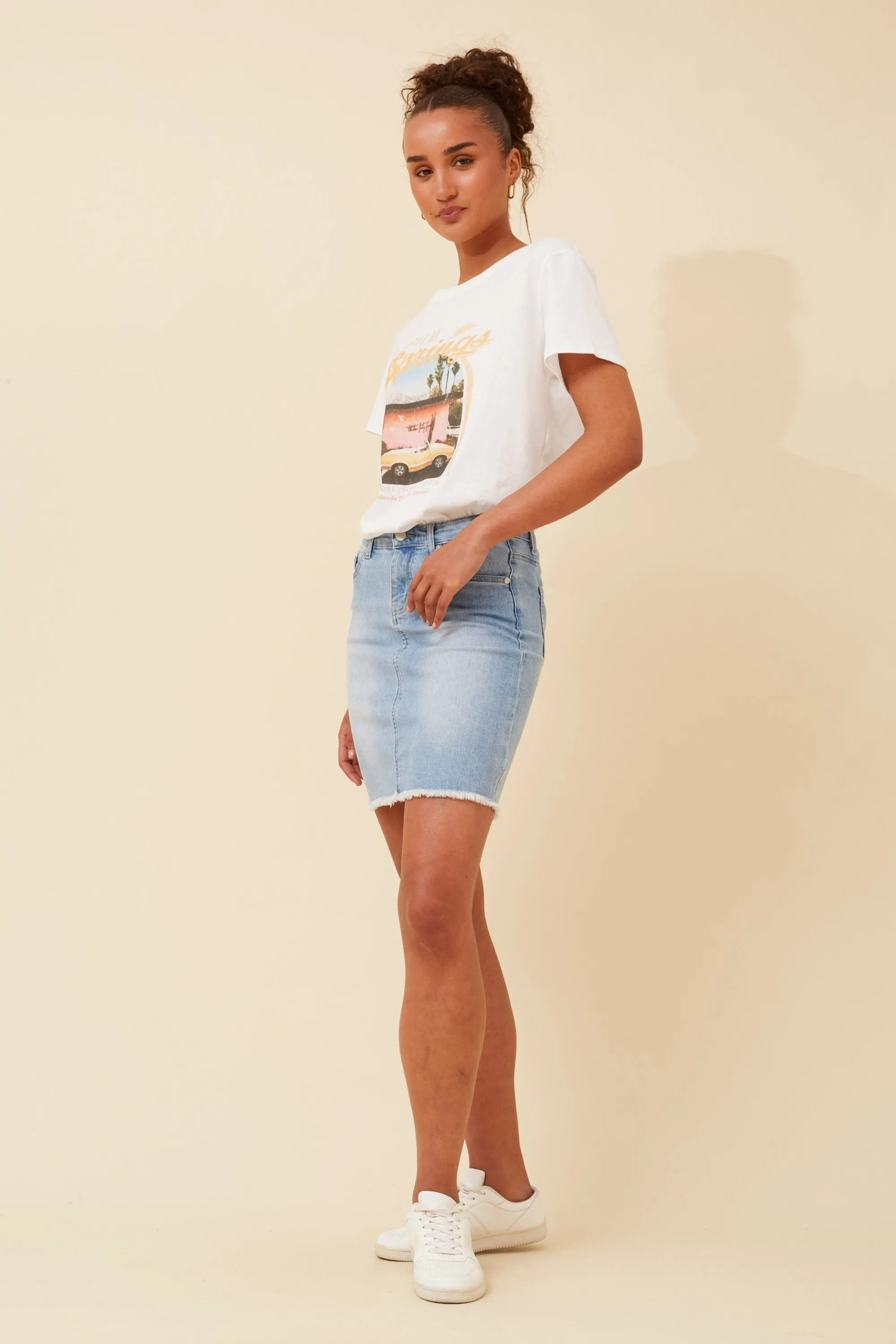 Caroline Morgan Denim Skirt