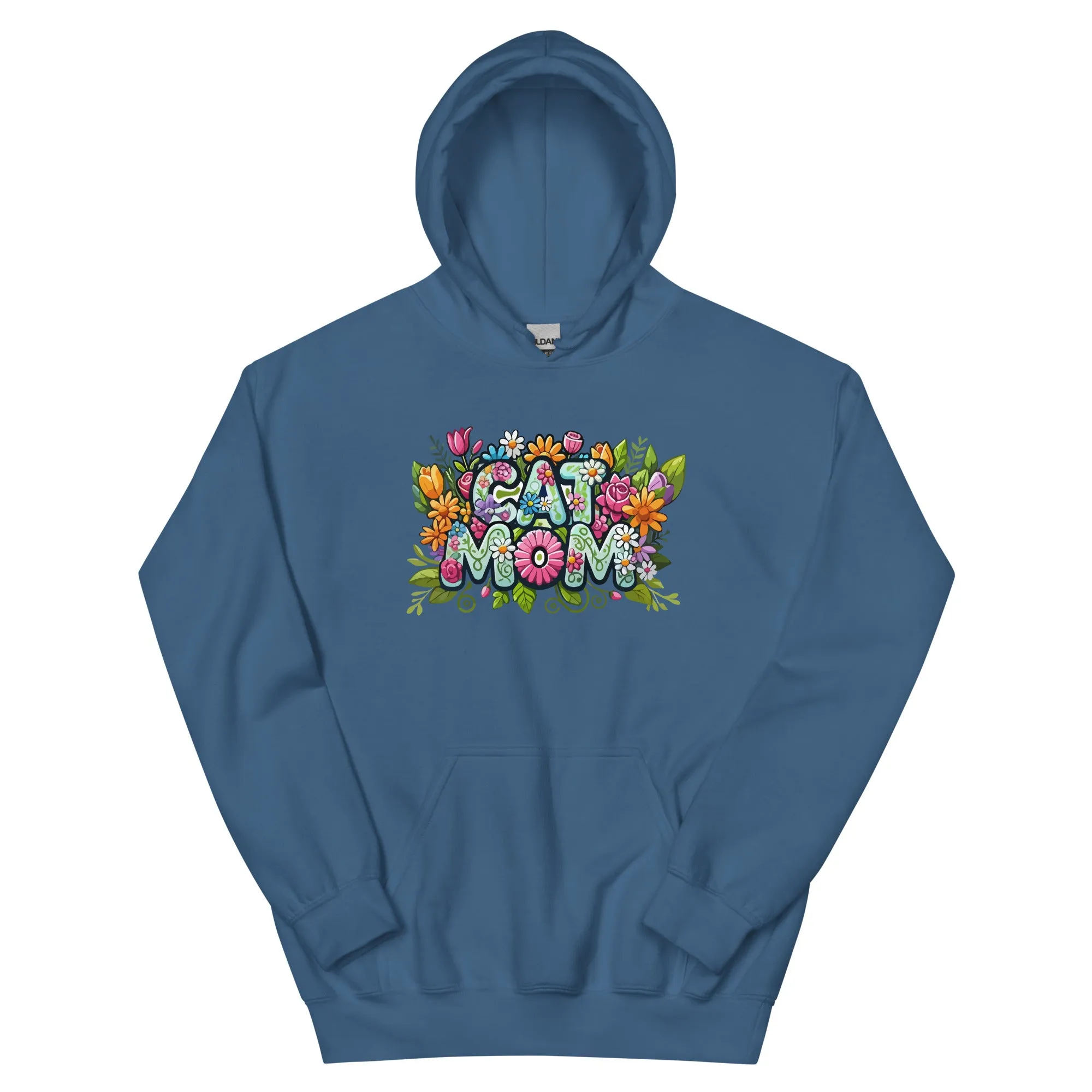 Cat Mom Flower Fun Hoodie