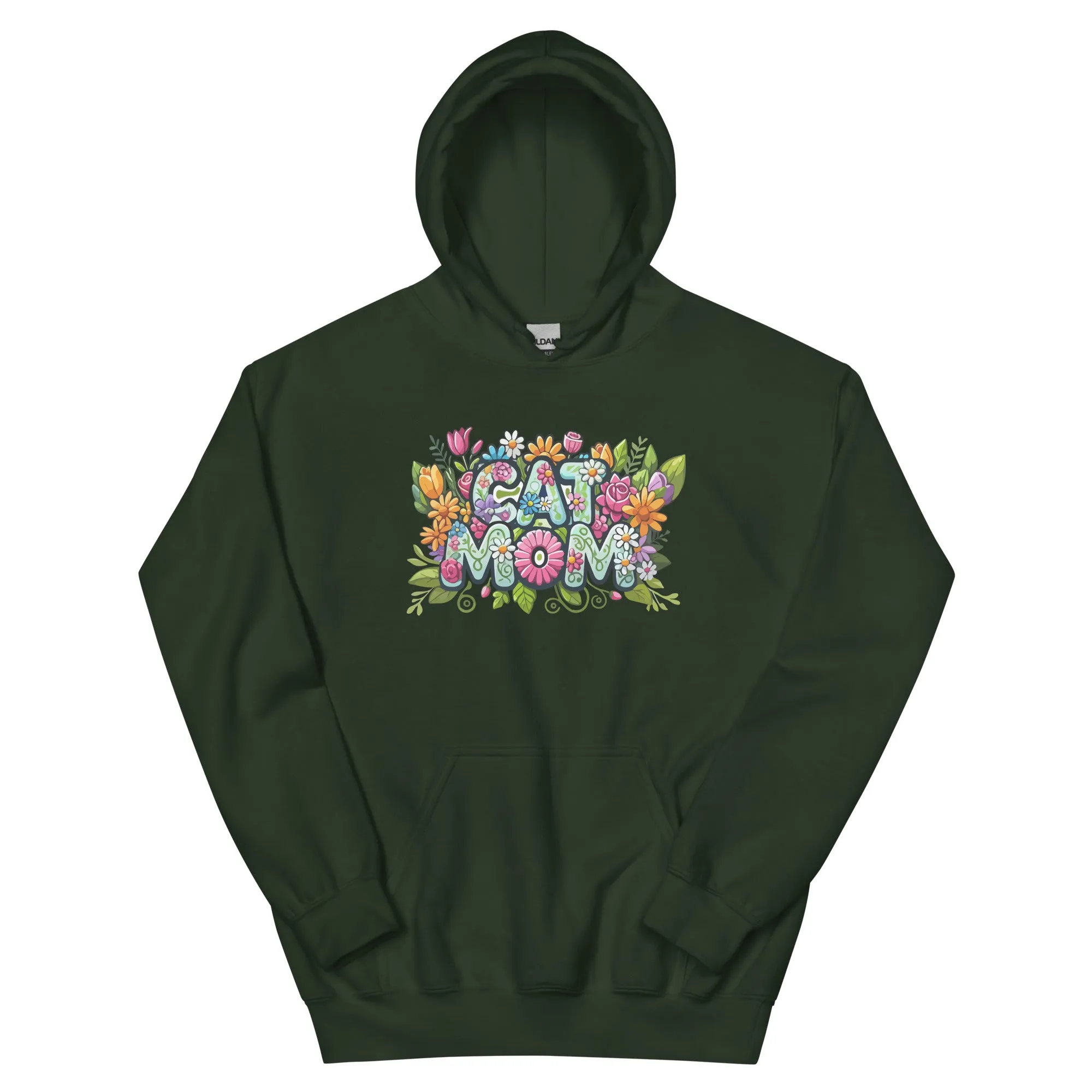 Cat Mom Flower Fun Hoodie