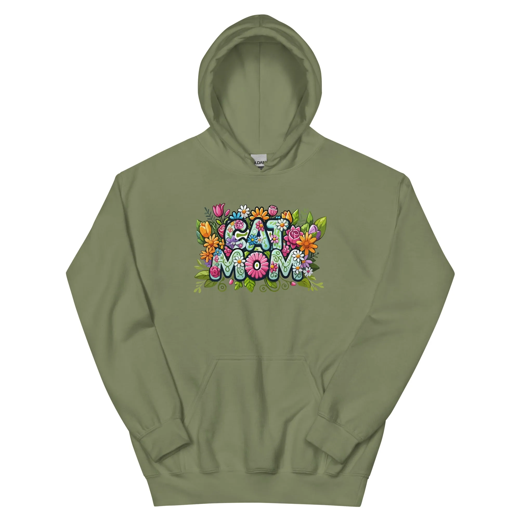 Cat Mom Flower Fun Hoodie