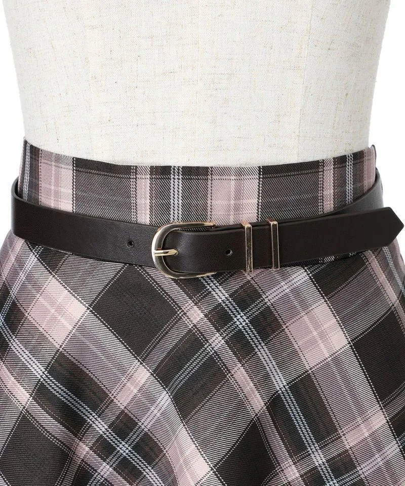 Check Flared Skirt w/Belt / an another angelus [51BG02p005].