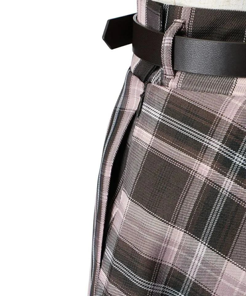 Check Flared Skirt w/Belt / an another angelus [51BG02p005].
