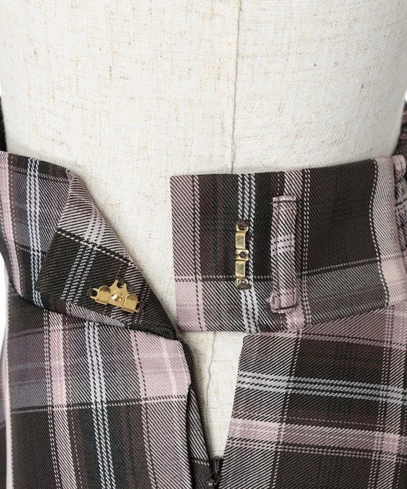 Check Flared Skirt w/Belt / an another angelus [51BG02p005].