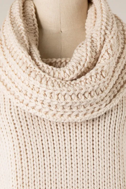 Chunky Cowl Neck Sweater
