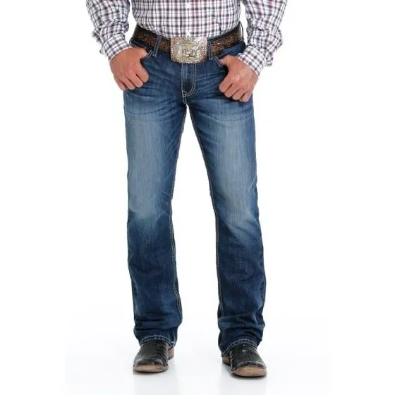 Cinch Men's Jeans Ian Slim Mid-Rise Boot Cut Dark Stonewash-Clearance