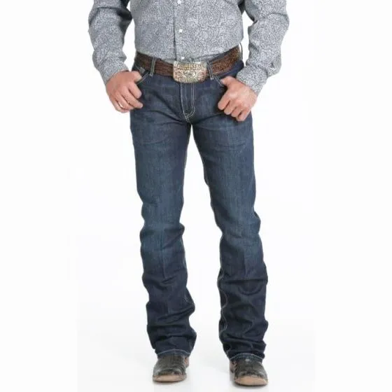 Cinch Men's Jeans Ian Slim Mid-Rise Boot Cut Deep Rinse