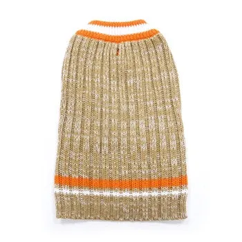 CITY V-NECK DOG SWEATER BEIGE