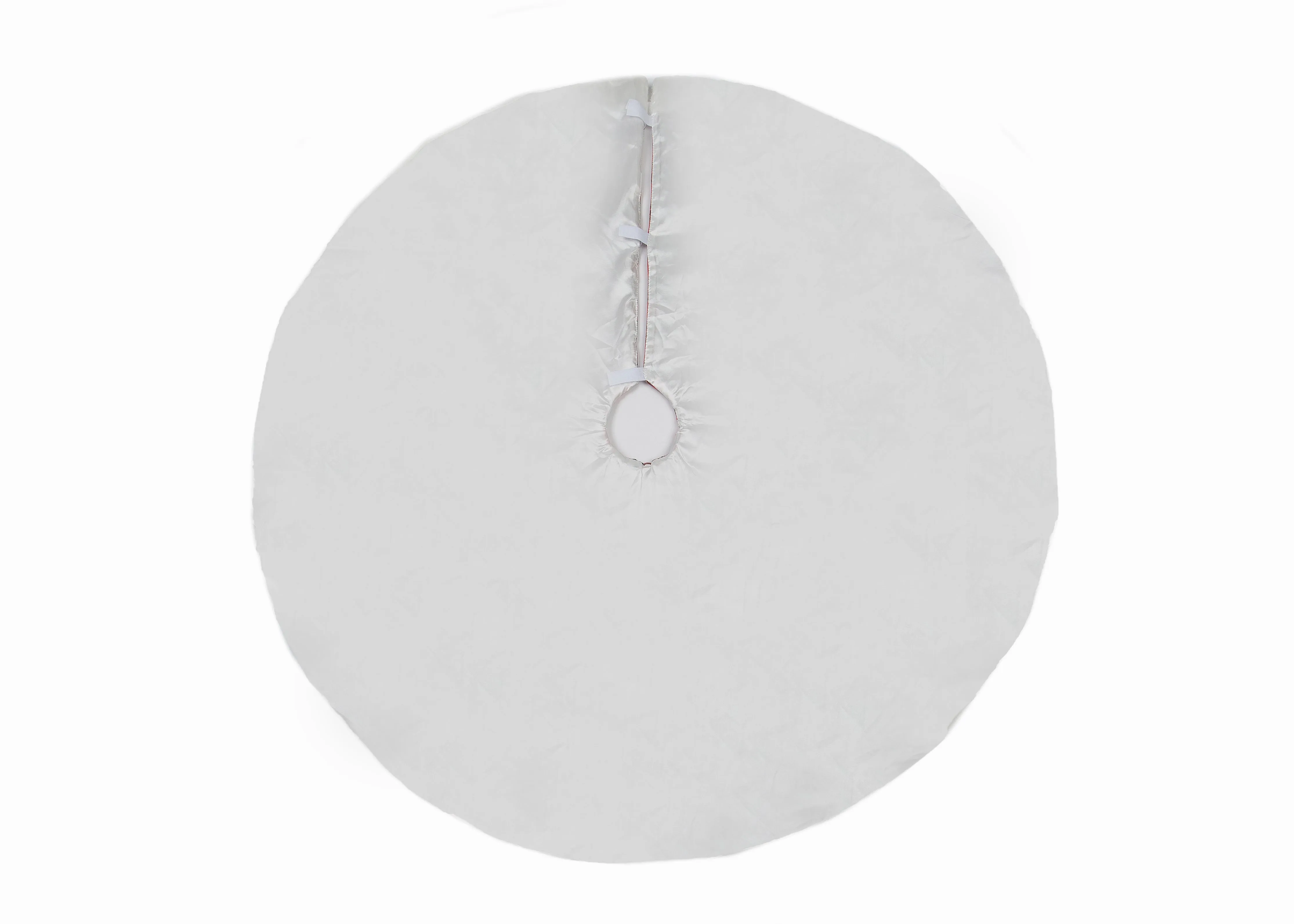Classic Christmas Check Mini Treeskirt With Faux Fur Trim, 20"