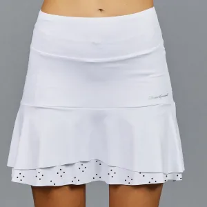 Classic Eyelet Long Skort (white)
