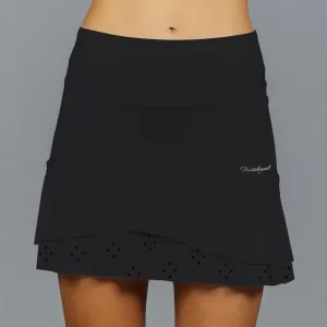 Classic Eyelet Mid Skort (black)