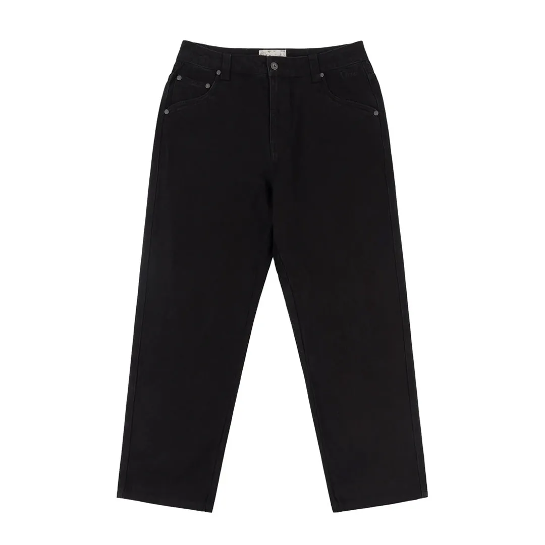 Classic Relaxed Denim Pants - Black