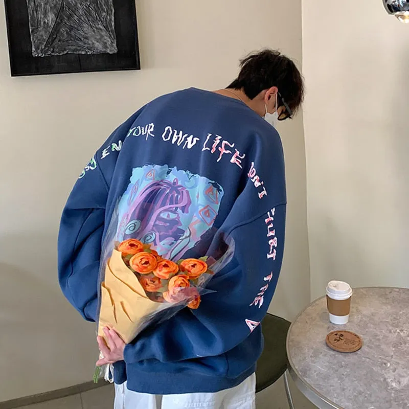 Colorful Foaming Printing Sweatshirt