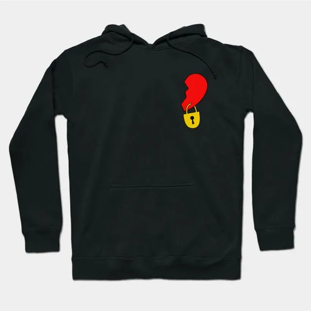 Couple hoodies half heart