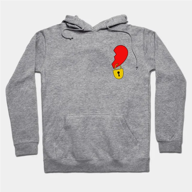 Couple hoodies half heart