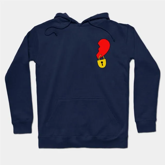 Couple hoodies half heart