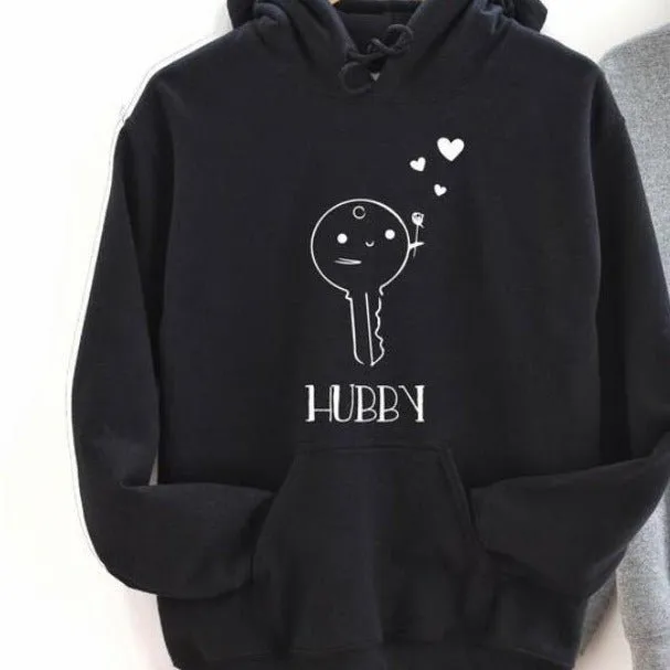 Cute couple hoodies lock
