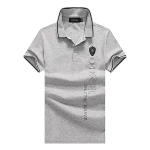 D-Brave Stretch Cotton Piquet Polo- Ash