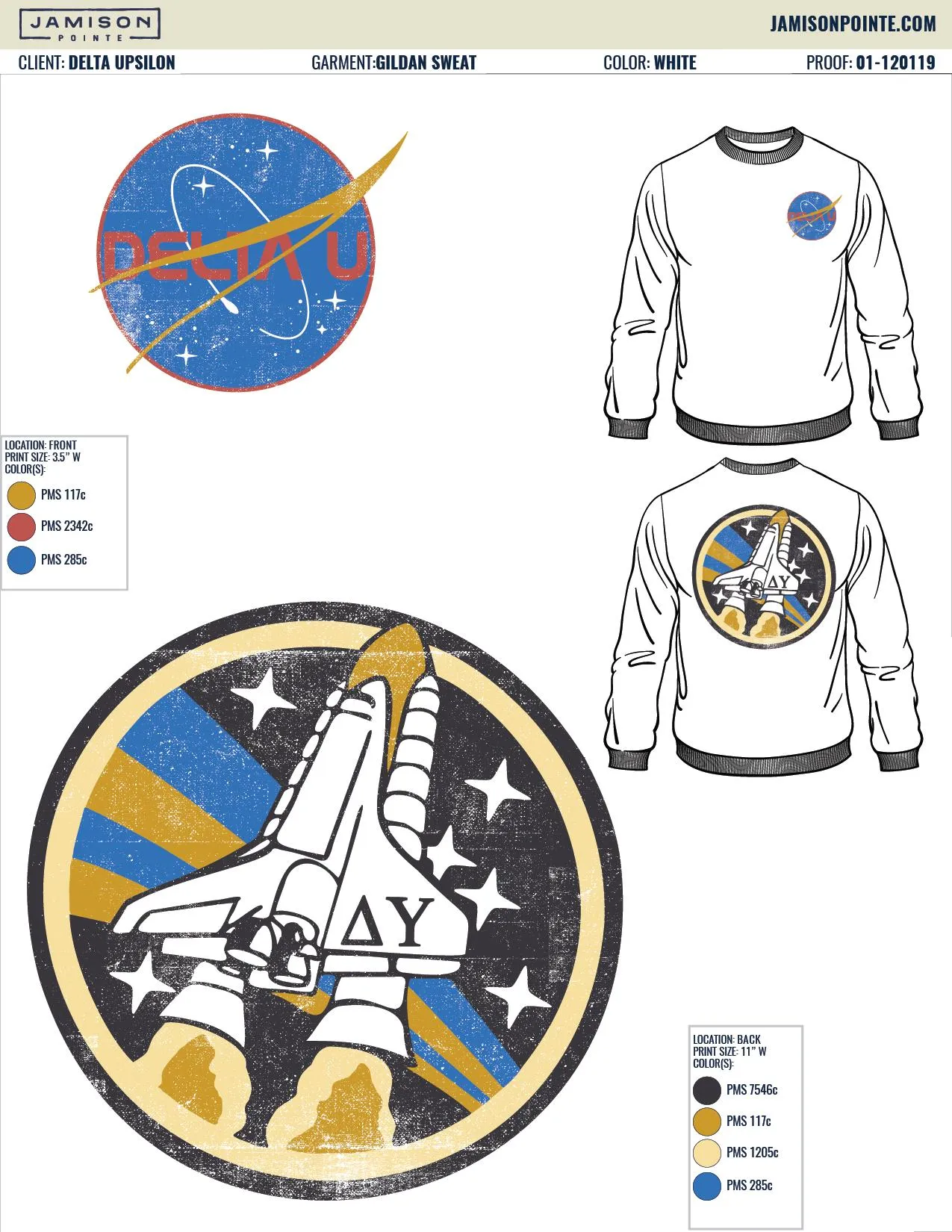 Delta Upsilon University of Illinois Urbana Champaign Galaxy Sweatshirts