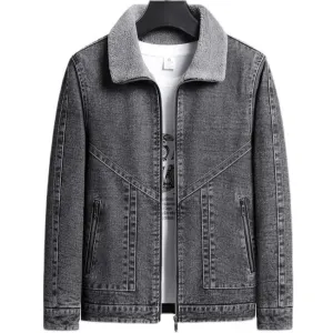 Denim Jacket with Cozy Fleece Lining