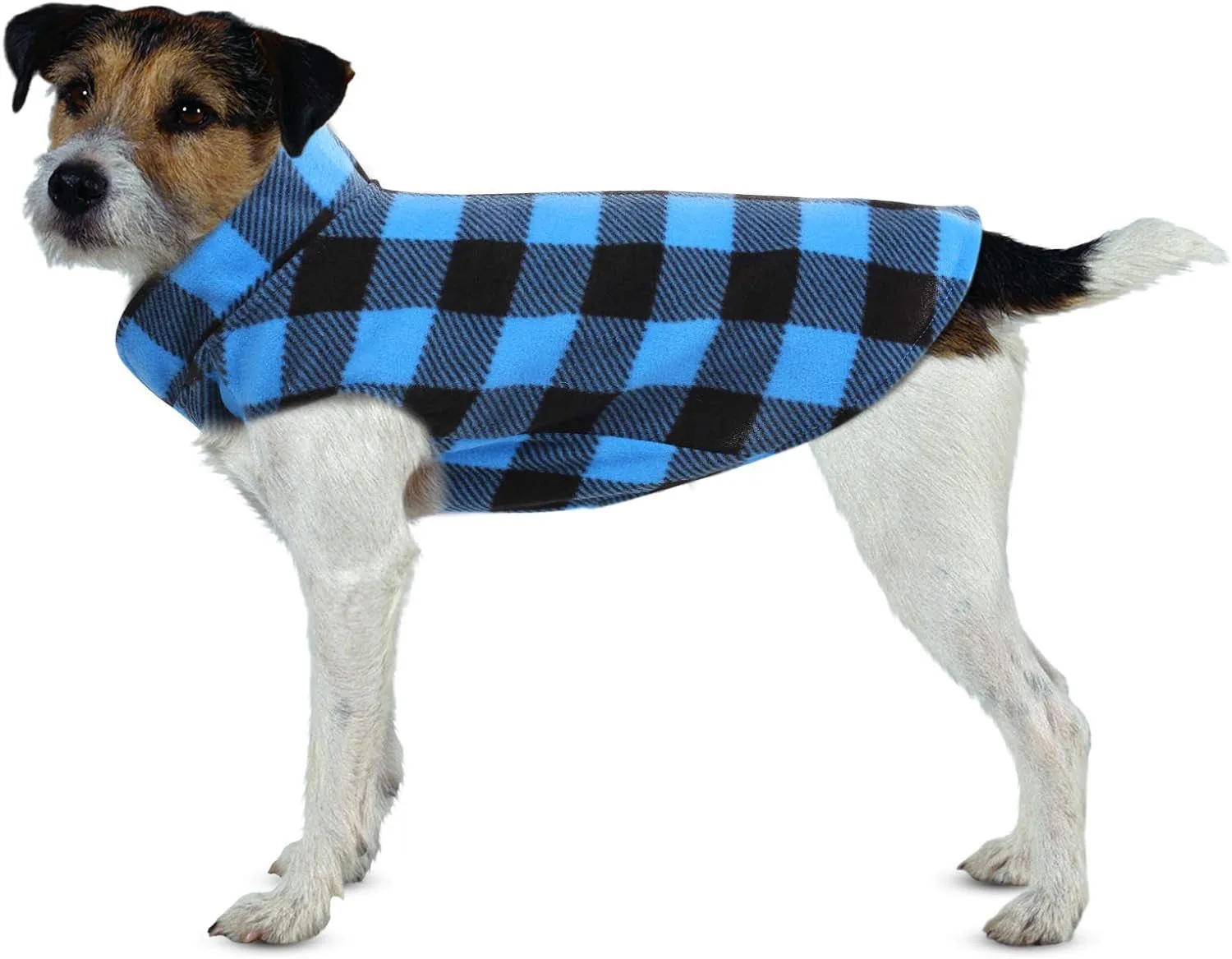 Dog Plaid Shirt, Dog Sweater Plaid Reversible Dog Vest Dog Clothes Pet Apparel for Small Medium Large Dogs, Blue, XXS