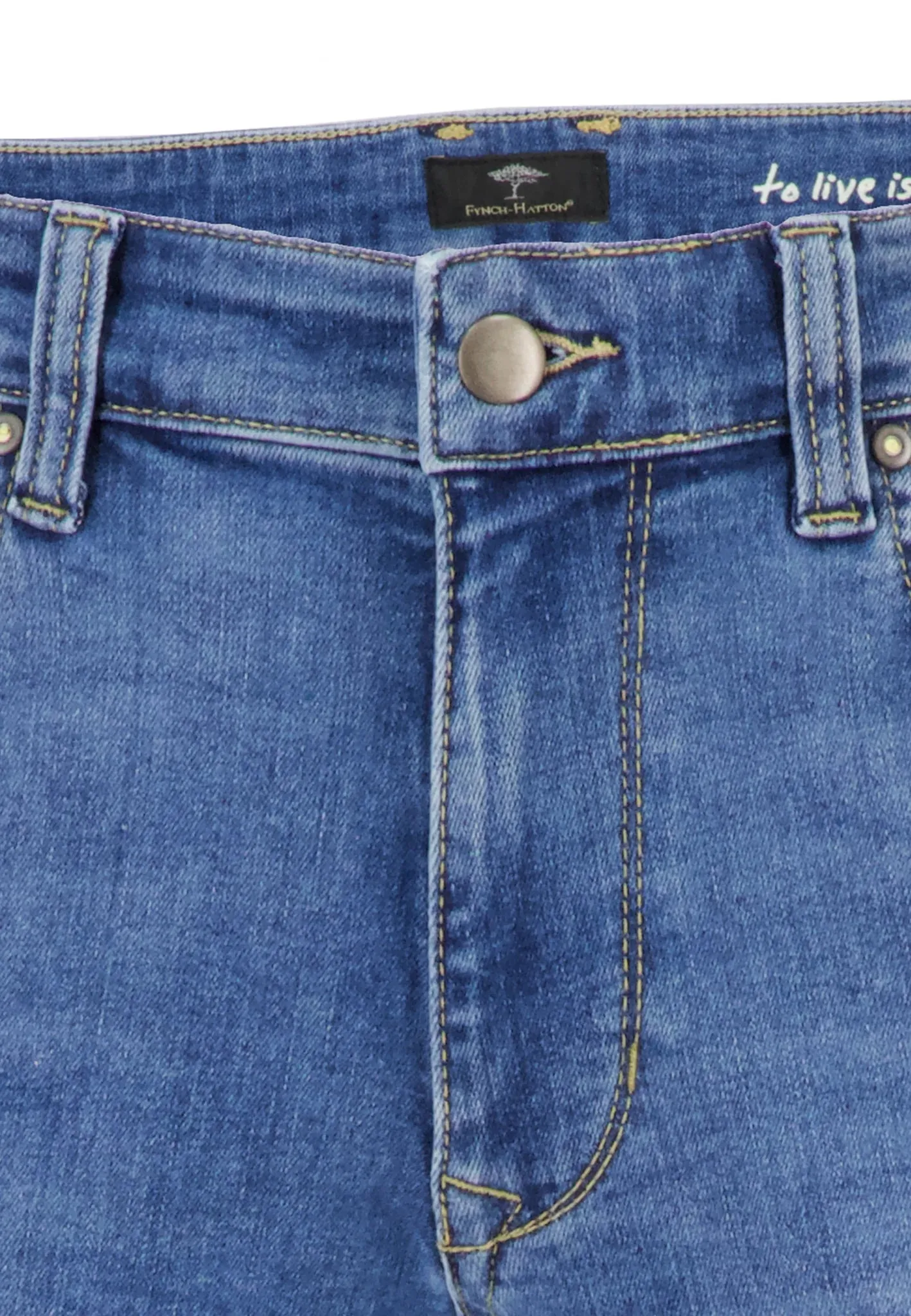 FYNCH HATTON Denim Jeans - Men's Modern Slim Fit – Light Blue