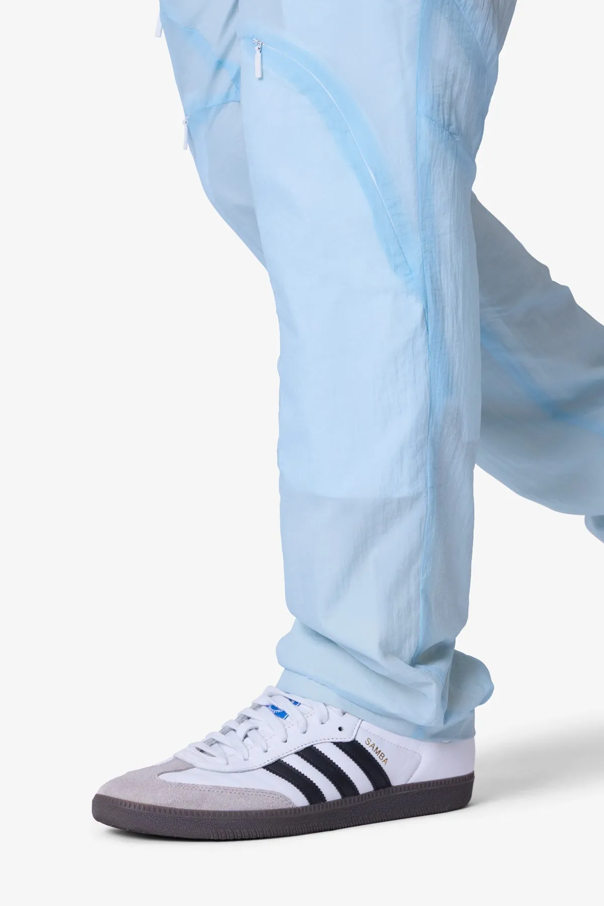 Ghosted Blue Pants - Light Blue