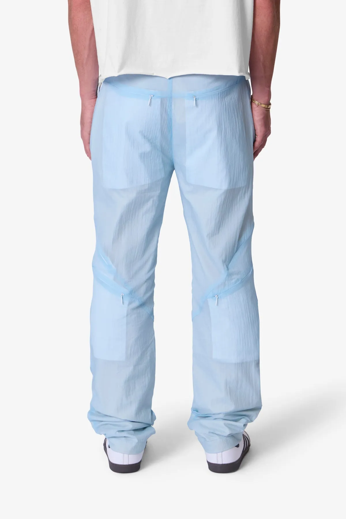 Ghosted Blue Pants - Light Blue