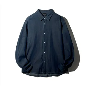 [GROOVERHYME] DECENT DENIM SHIRTS (DARK BLUE) M