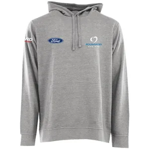 HEAVYWEIGHT FLEECE HOODIE - GRAY WITH BLUE OVAL