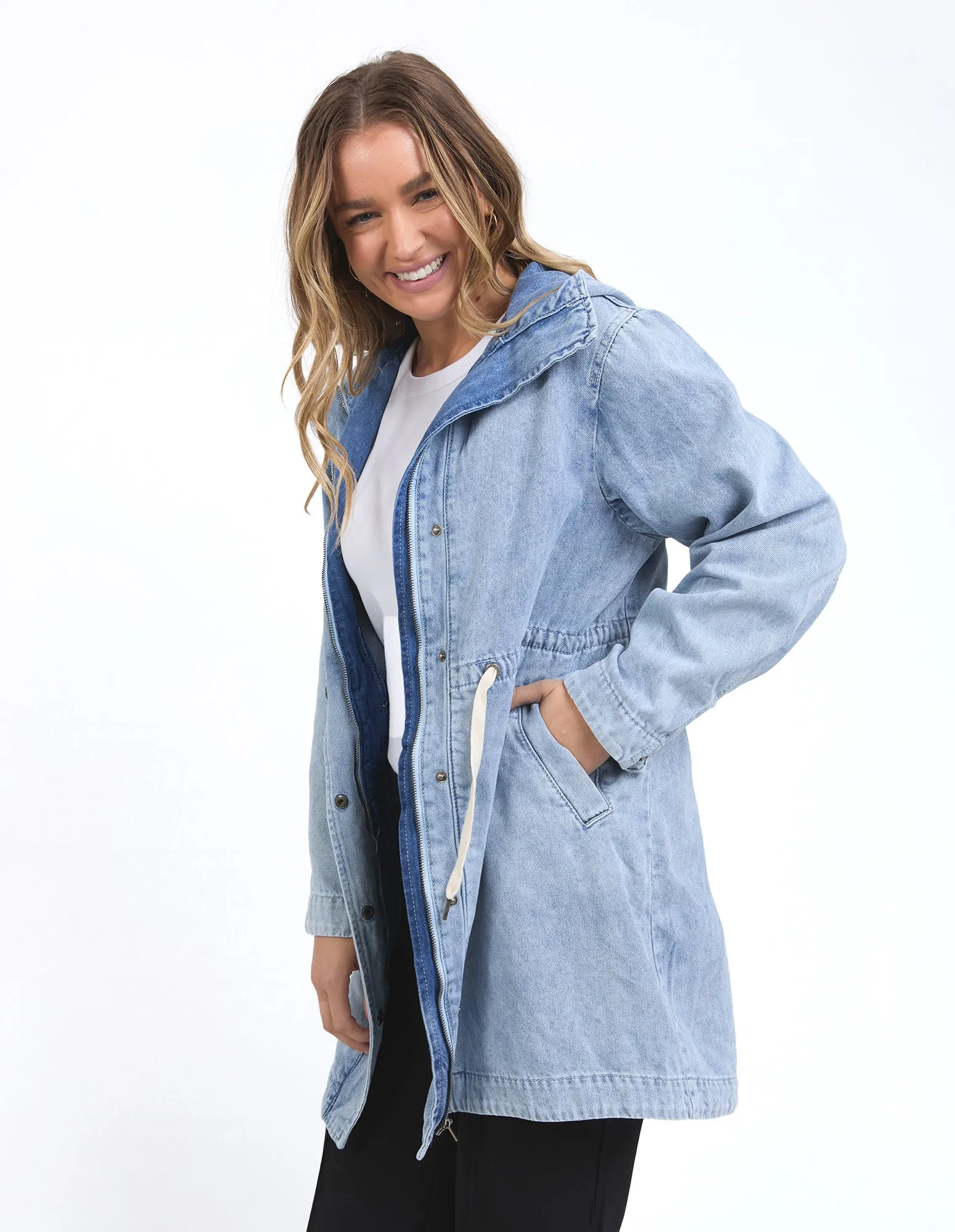 Kingston Longline Anorak - Light Blue