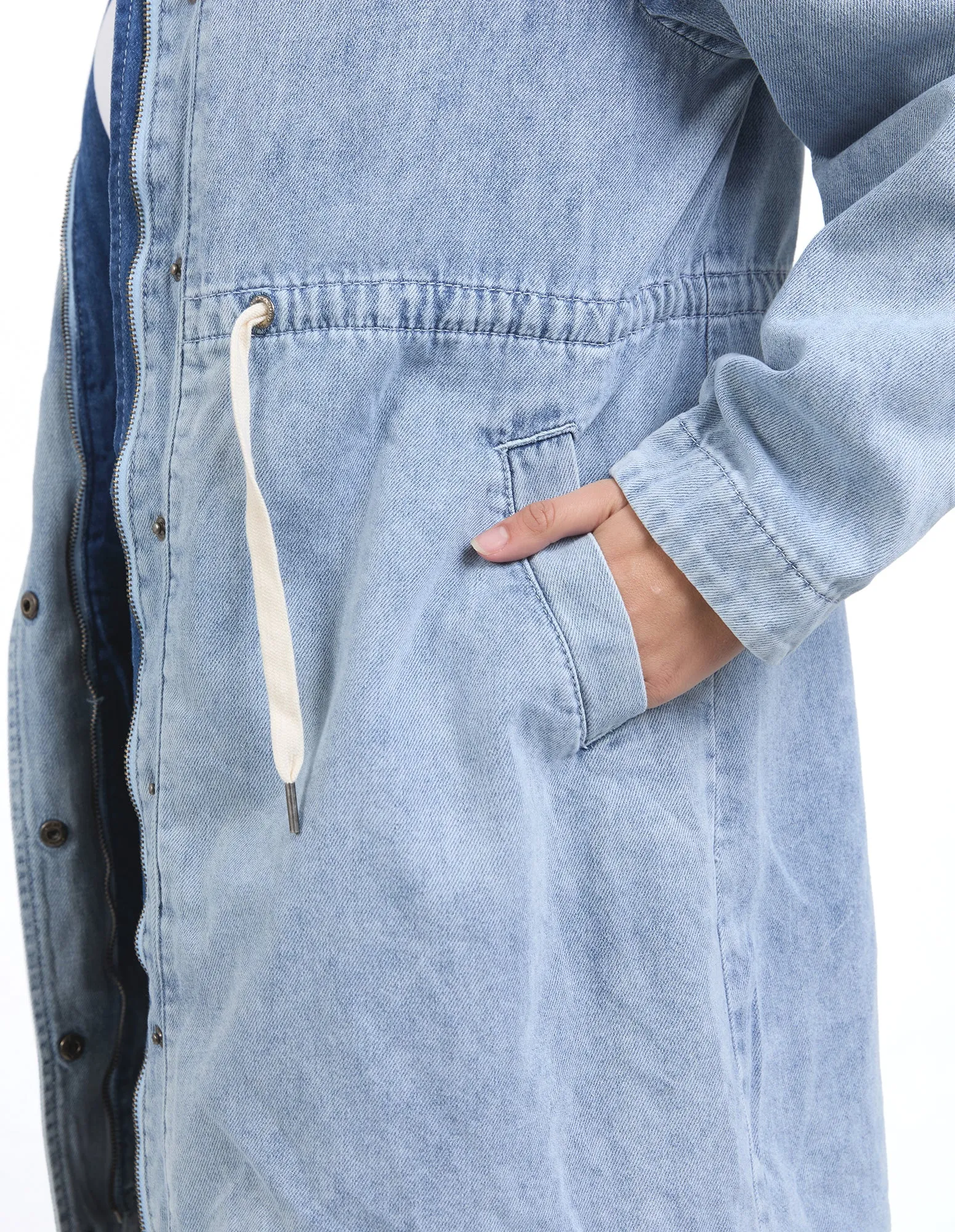 Kingston Longline Anorak - Light Blue