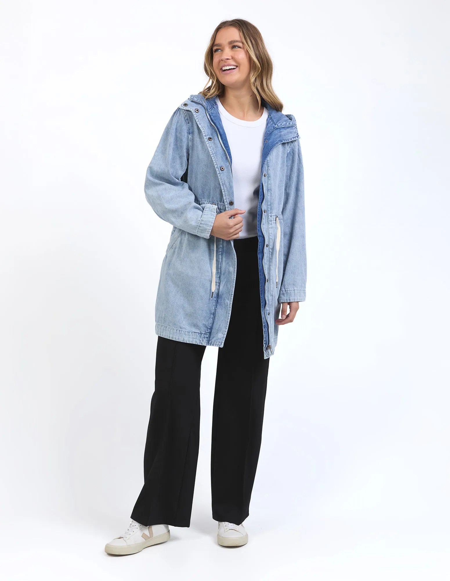 Kingston Longline Anorak - Light Blue