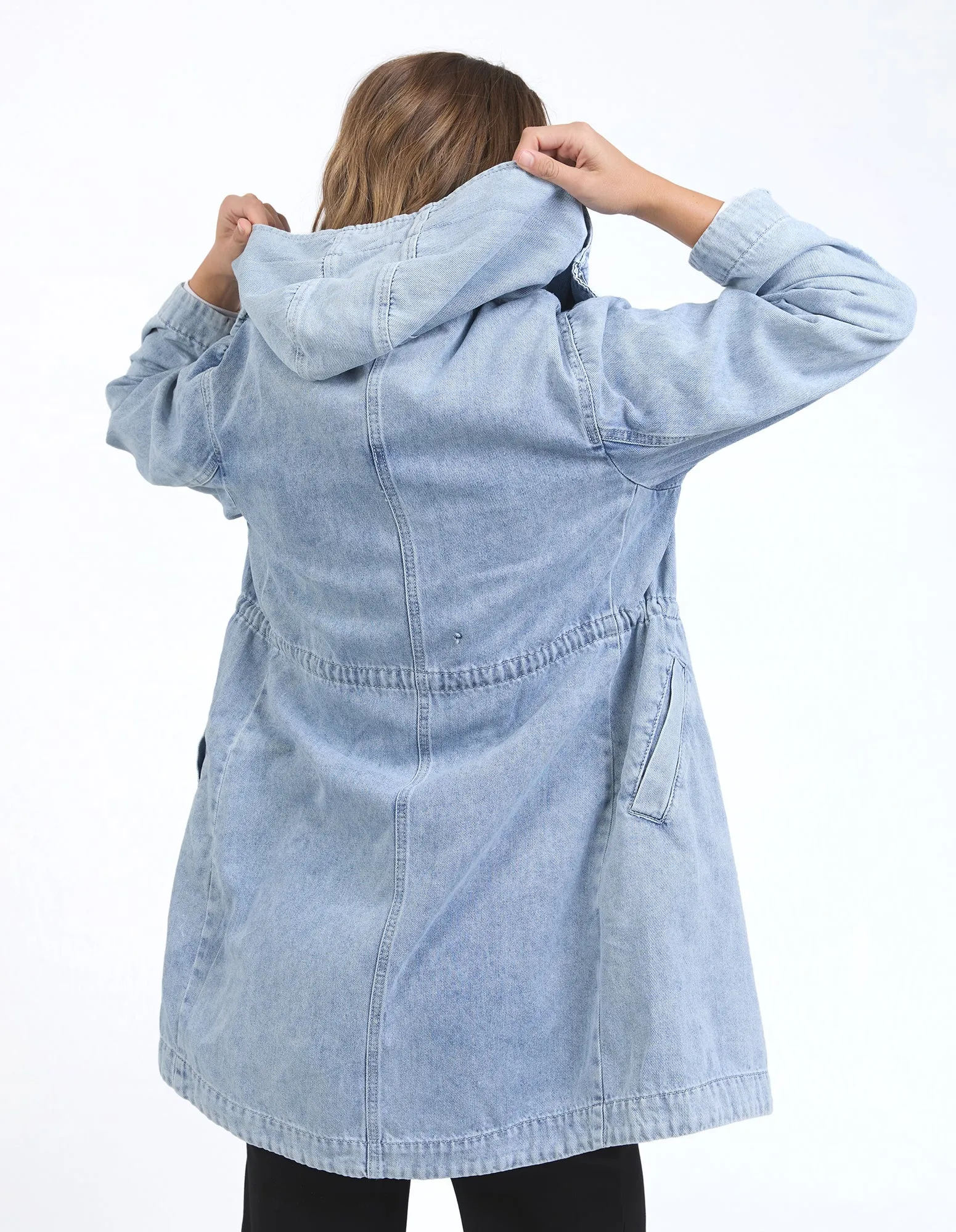Kingston Longline Anorak - Light Blue