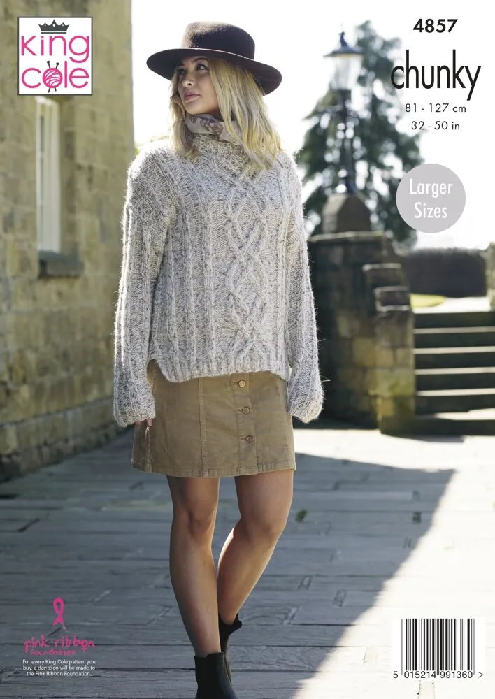 Ladies' Sweaters in King Cole Indulge Chunky 4857