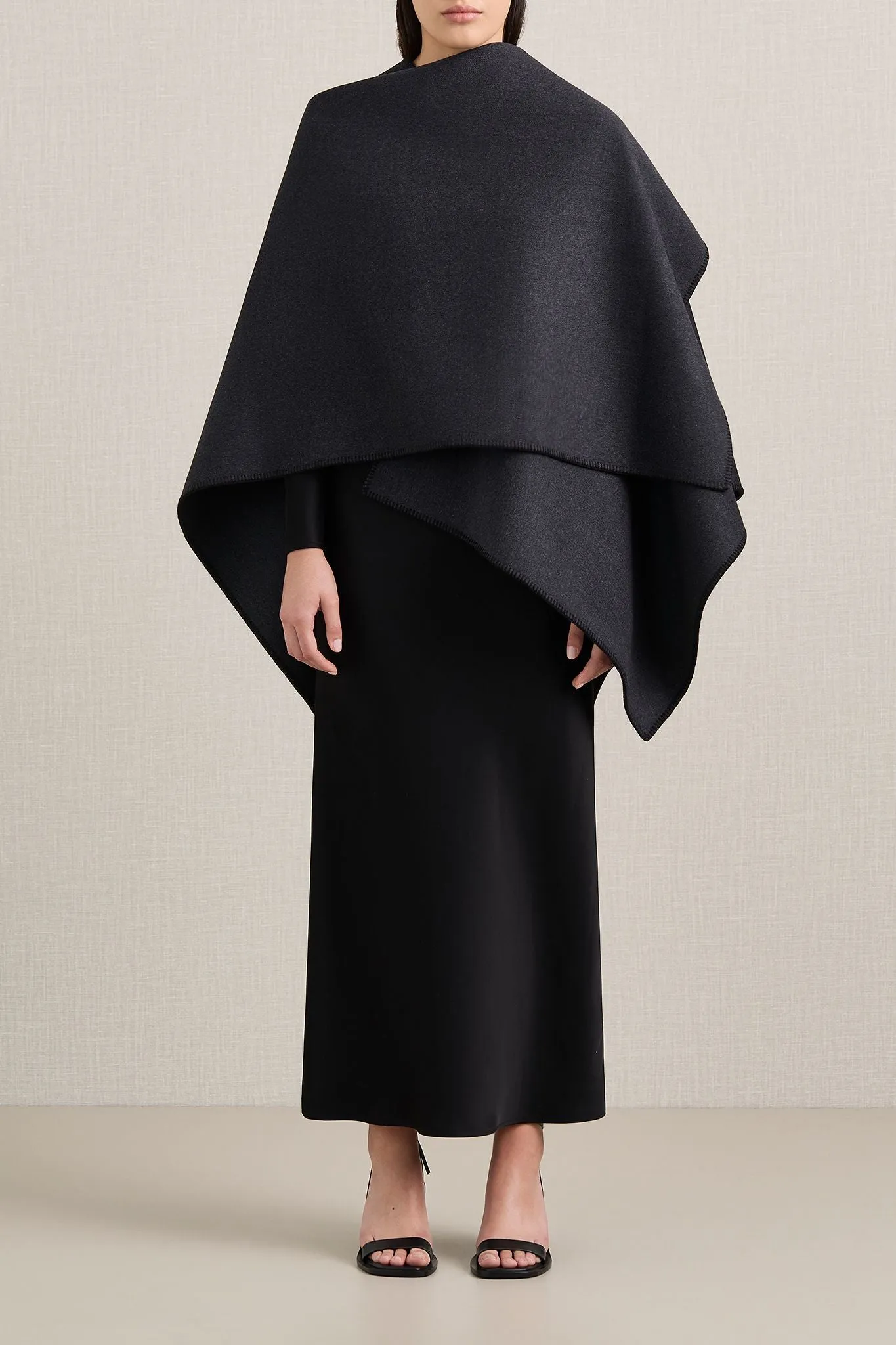 Lena Wrap in Charcoal Melange