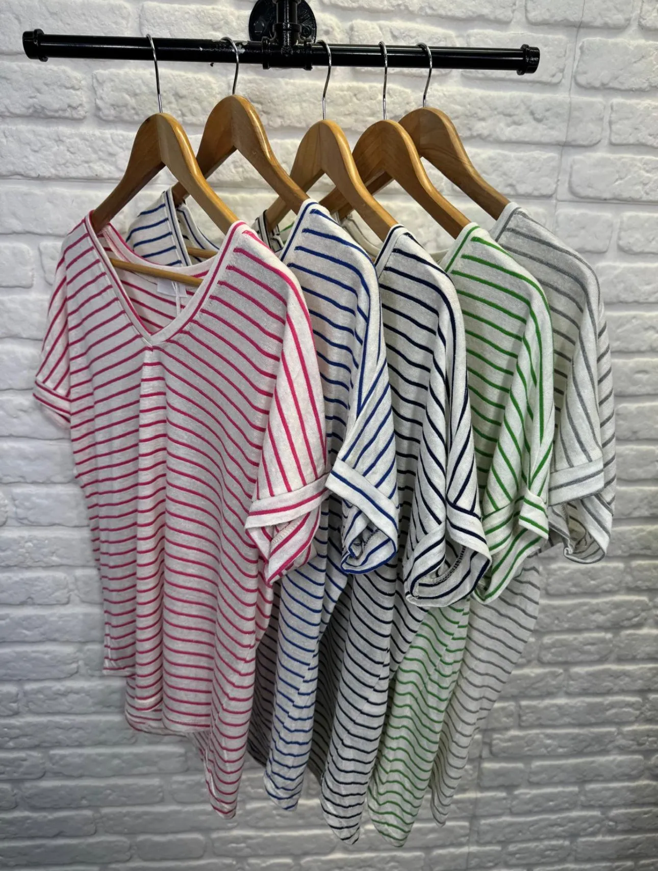 Linen and Cotton Stripe Tee