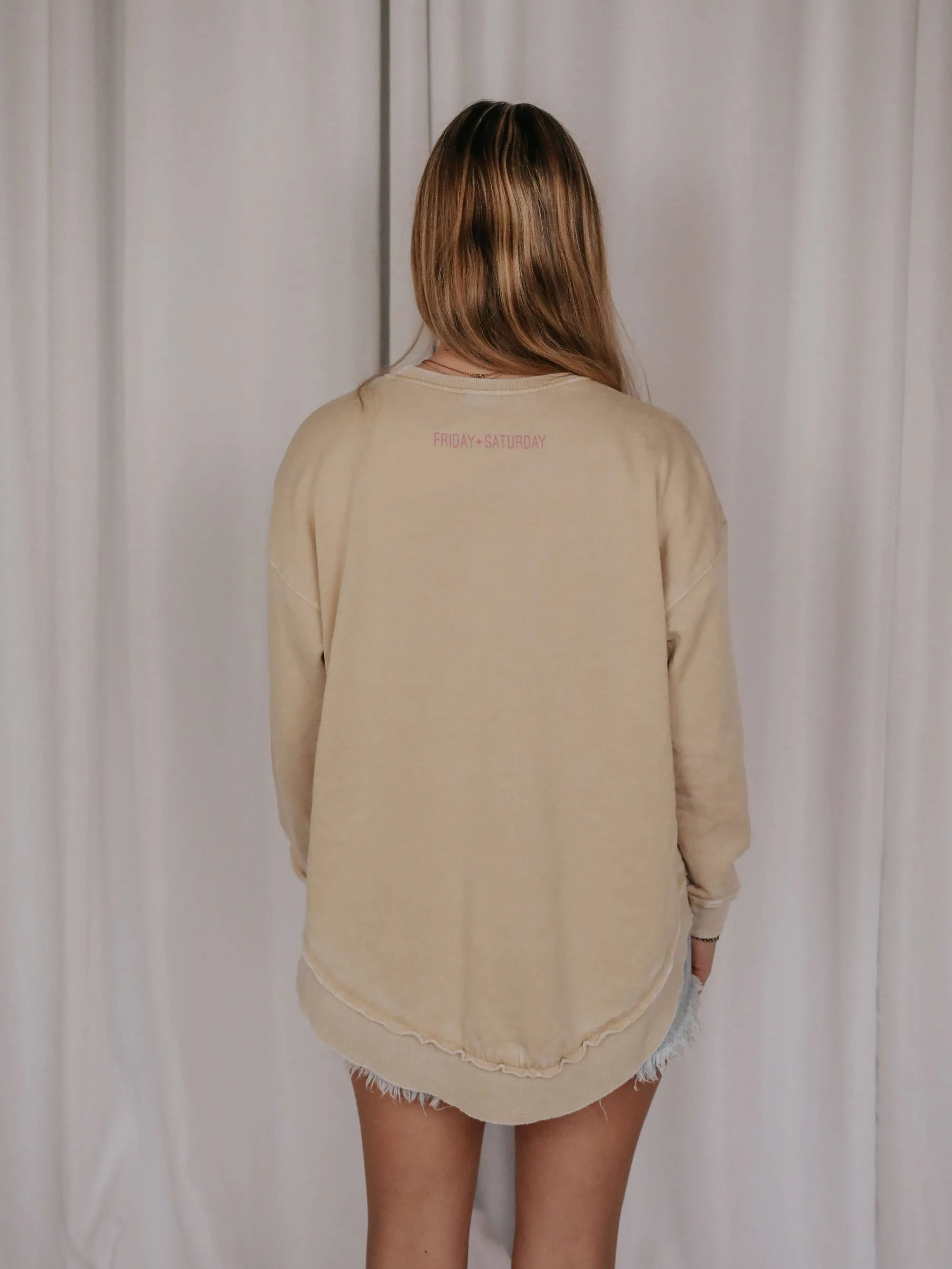 Love You More HI LOW Graphic Sweatshirt