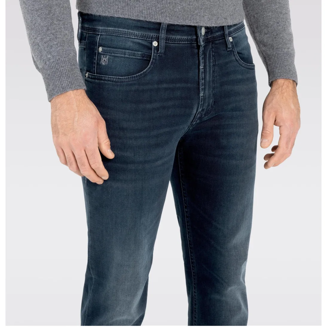 MAC Arne Modern Fit Left Handed Denim Jeans 0976L Deep Blue Authentic Used