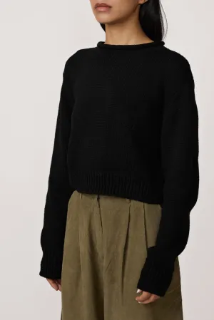 Mare Rolled Neck Sweater - Black