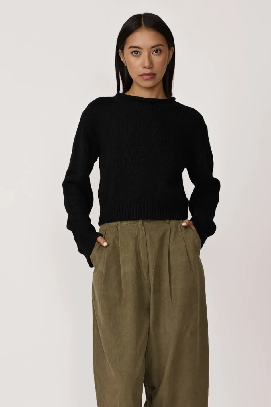 Mare Rolled Neck Sweater - Black