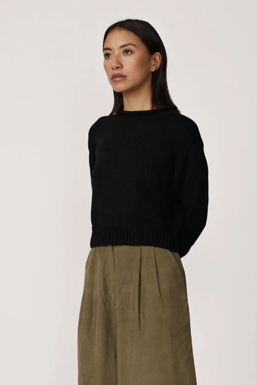 Mare Rolled Neck Sweater - Black