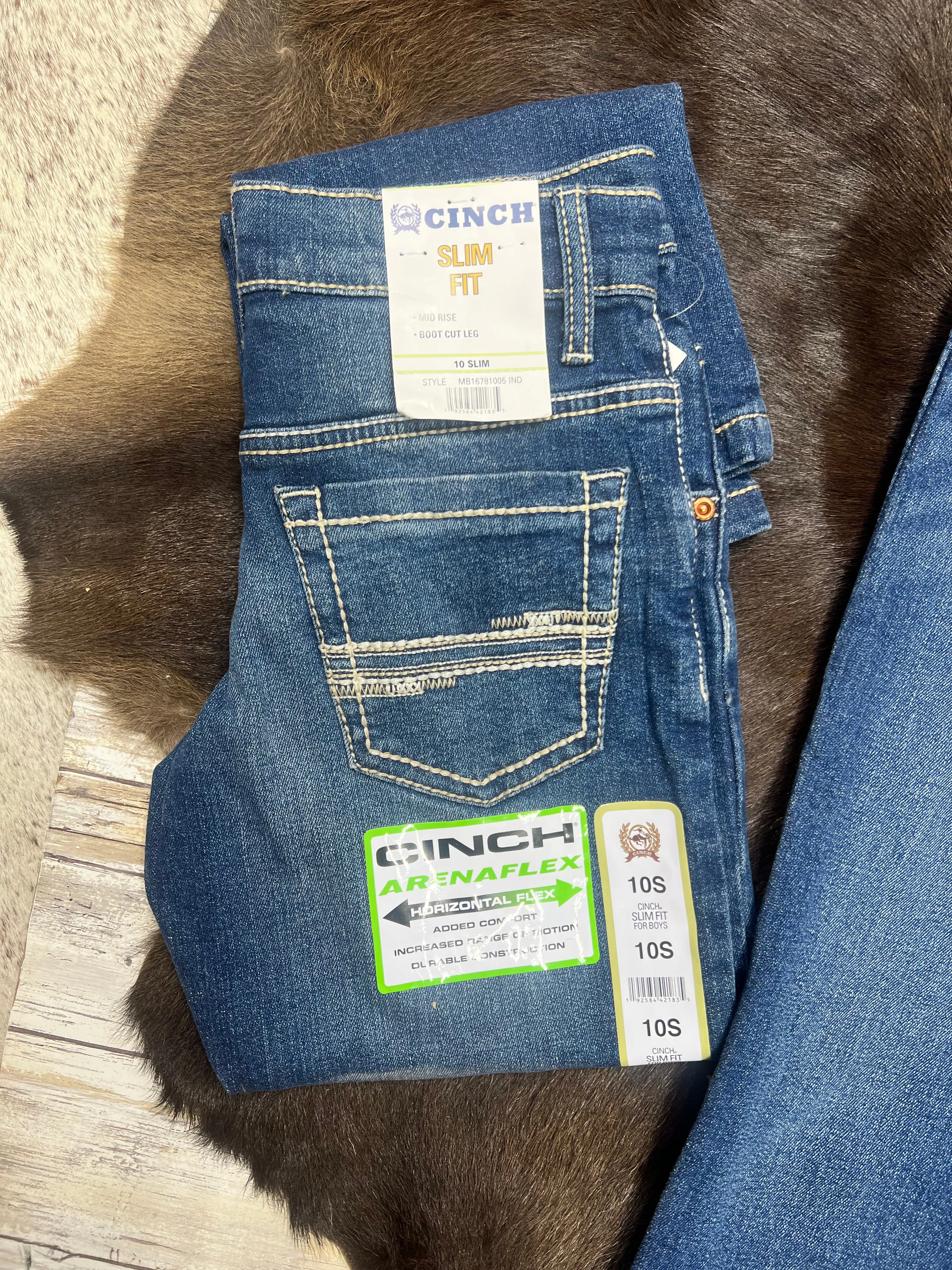 Matt Darkwash Boys Cinch Arenaflex Jeans